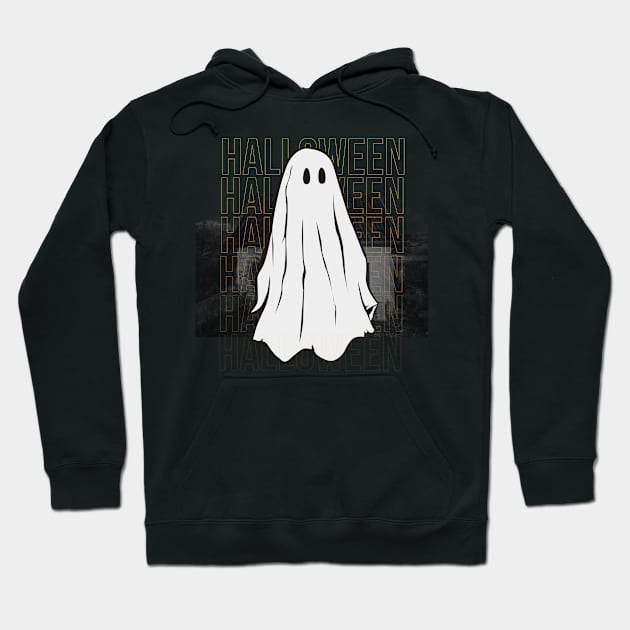 Cute Ghost Creepy House Halloween Hoodie by Sleepy Time Tales